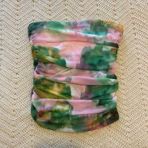 Zara Multicolor Strapless Top